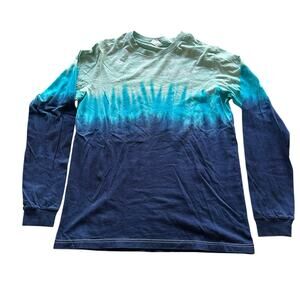 Mens Large Brand New Handmade Tie Dye Long Sleeve Shirt Hippy Retro Festival